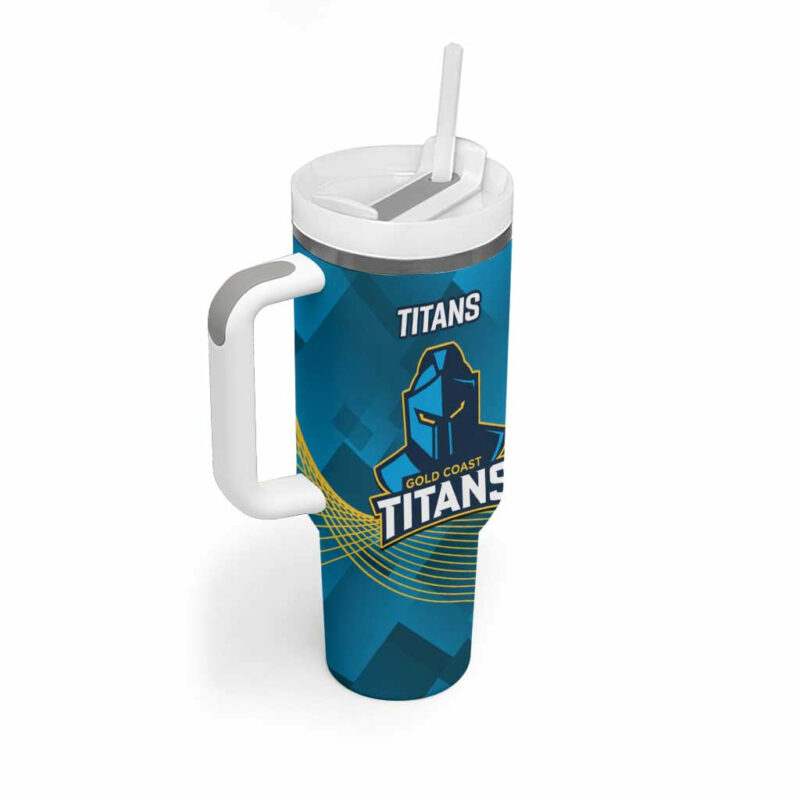 Broncos And Titans Rugby 2024 Dynamic Style Custom Stanley Quencher 40oz Stainless Steel Tumbler With Handle - Threewoofs - Image 3
