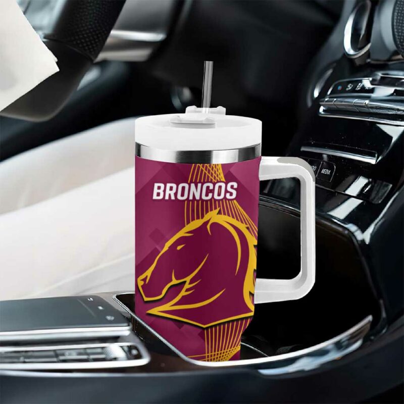 Broncos And Titans Rugby 2024 Dynamic Style Custom Stanley Quencher 40oz Stainless Steel Tumbler With Handle - Threewoofs - Image 8