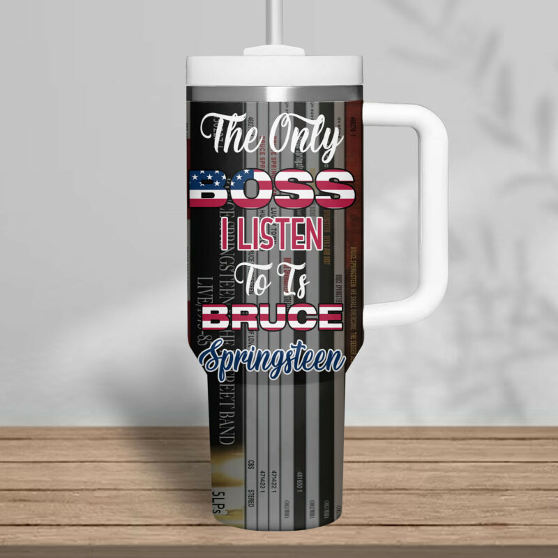 Bruce Springsteen Music Custom Stanley Quencher 40oz Stainless Steel Tumbler With Handle - Threewoofs - Image 4