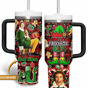 Buddy Elf Movies Custom Stanley Quencher 40oz Stainless Steel Tumbler With Handle - Threewoofs