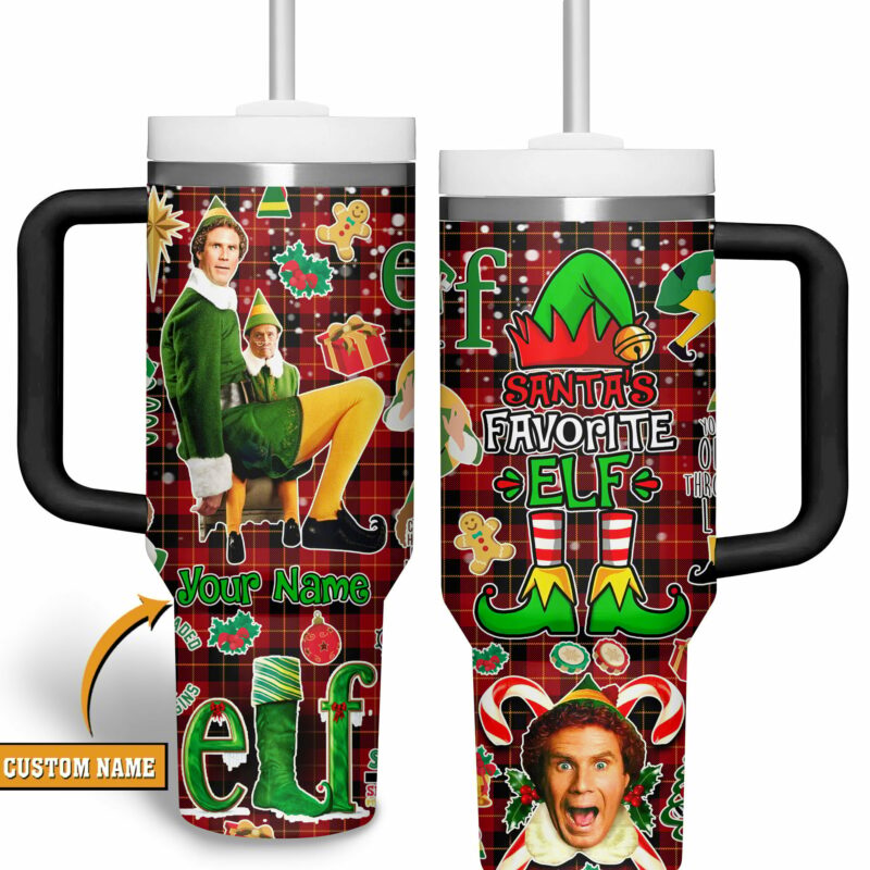 Buddy Elf Movies Custom Stanley Quencher 40oz Stainless Steel Tumbler With Handle - Threewoofs