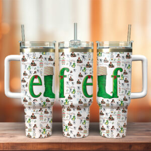 Buddy Elf Movies Custom Stanley Quencher 40oz Stainless Steel Tumbler With Handle - Threewoofs