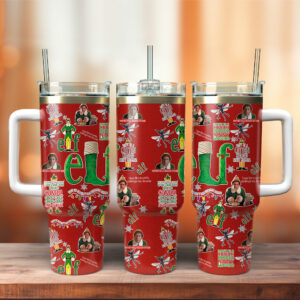 Buddy Elf Movies Custom Stanley Quencher 40oz Stainless Steel Tumbler With Handle - Threewoofs
