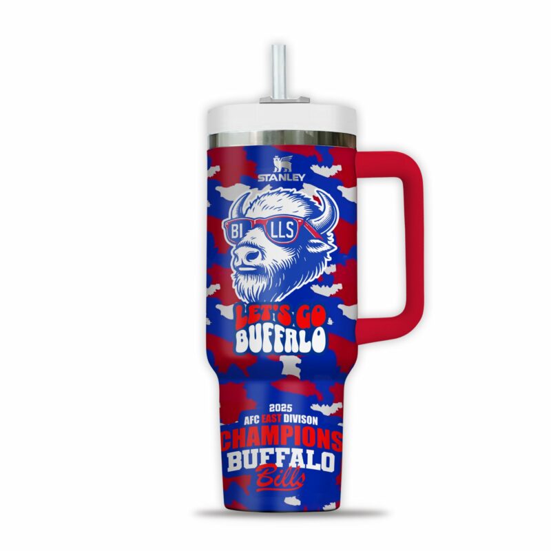 Buffalo Bills NFL Sports Custom Stanley Quencher 40oz Stainless Steel Tumbler With Handle - Threewoofs - Image 3