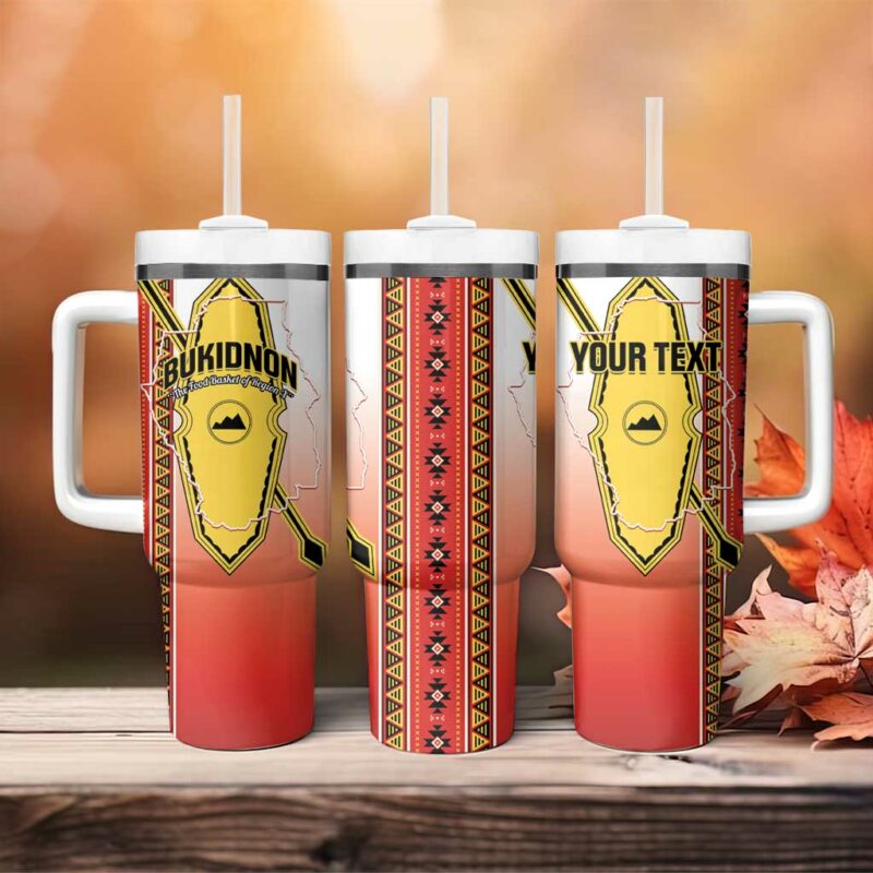 Bukidnon Philippines Custom Stanley Quencher 40oz Stainless Steel Tumbler With Handle - Threewoofs - Image 4