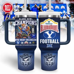 BYU Cougars NCAA Sports Custom Stanley Quencher 40oz Stainless Steel Tumbler With Handle - Threewoofs