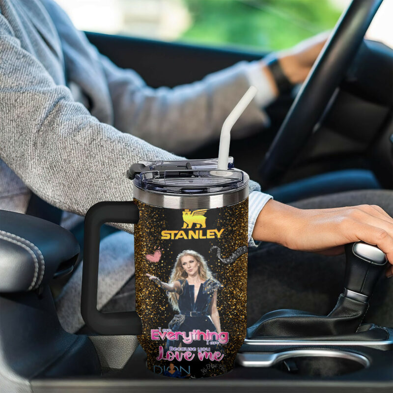 Celine Dion Music Custom Stanley Quencher 40oz Stainless Steel Tumbler With Handle - Threewoofs - Image 6