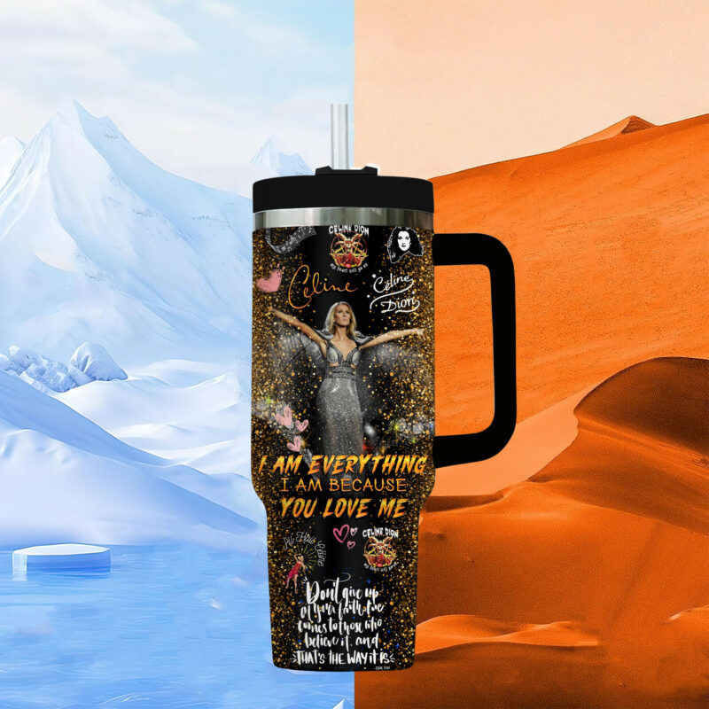 Celine Dion Music Custom Stanley Quencher 40oz Stainless Steel Tumbler With Handle - Threewoofs - Image 7