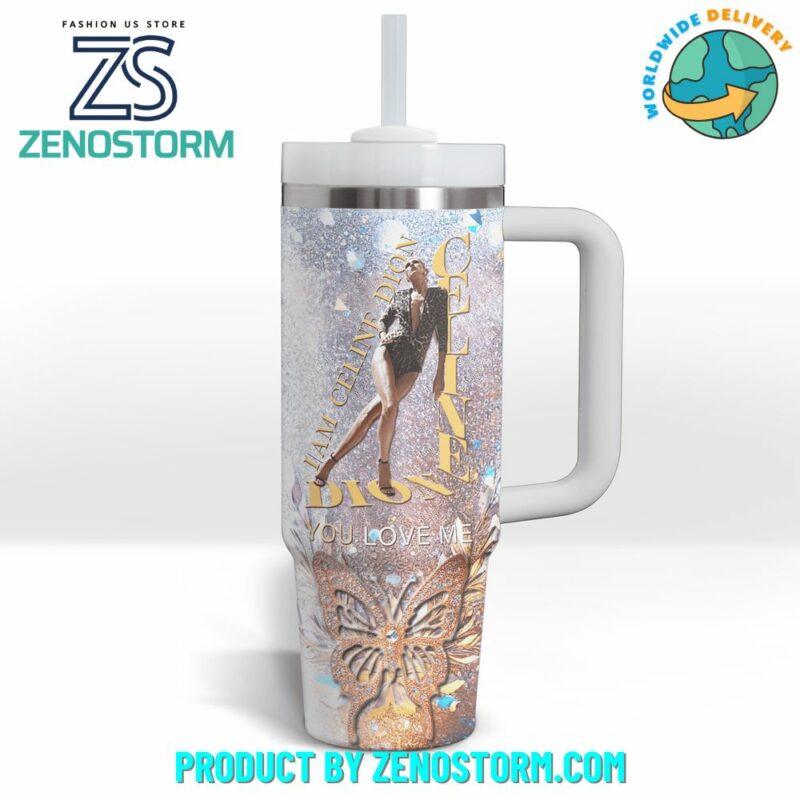Celine Dion Music Custom Stanley Quencher 40oz Stainless Steel Tumbler With Handle - Threewoofs - Image 4