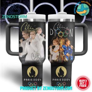Celine Dion Music Custom Stanley Quencher 40oz Stainless Steel Tumbler With Handle - Threewoofs