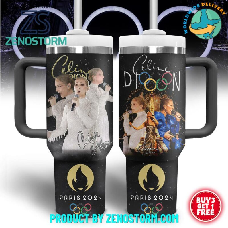 Celine Dion Music Custom Stanley Quencher 40oz Stainless Steel Tumbler With Handle - Threewoofs
