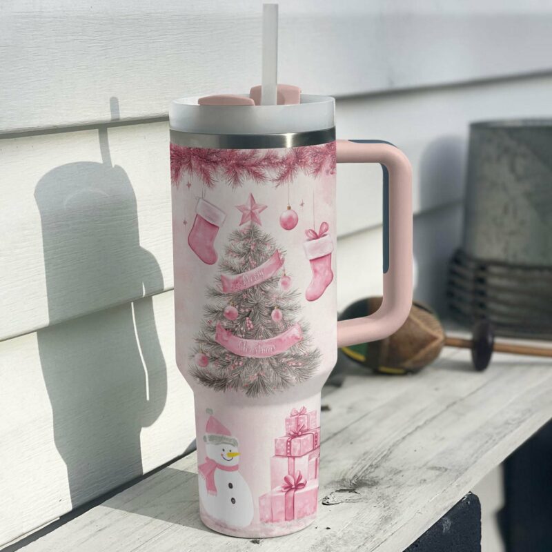 Cheer Christmas Custom Stanley Quencher 40oz Stainless Steel Tumbler With Handle - Threewoofs - Image 2