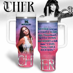 Cher Music Custom Stanley Quencher 40oz Stainless Steel Tumbler With Handle - Threewoofs