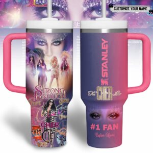 Cher Music Custom Stanley Quencher 40oz Stainless Steel Tumbler With Handle - Threewoofs