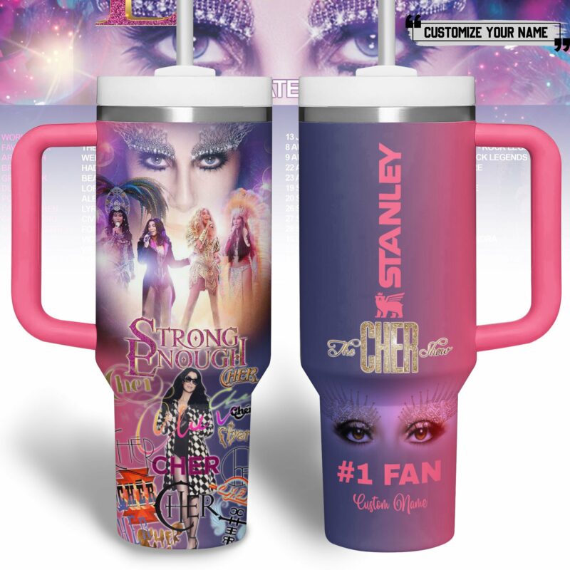 Cher Music Custom Stanley Quencher 40oz Stainless Steel Tumbler With Handle - Threewoofs