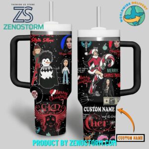 Cher Music Merry Christmas Custom Stanley Quencher 40oz Stainless Steel Tumbler With Handle - Threewoofs