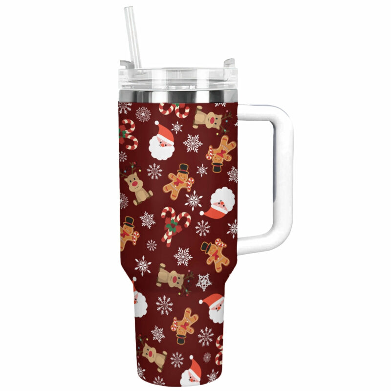Christmas Cheer Custom Stanley Quencher 40oz Stainless Steel Tumbler With Handle - Threewoofs