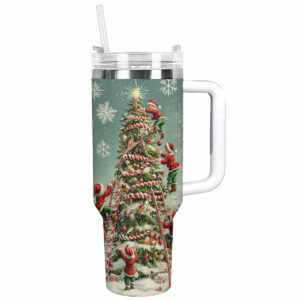 Christmas Cheer Elf Custom Stanley Quencher 40oz Stainless Steel Tumbler With Handle - Threewoofs