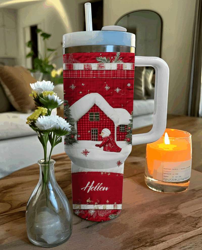 Christmas Custom Stanley Quencher 40oz Stainless Steel Tumbler With Handle - Threewoofs - Image 2