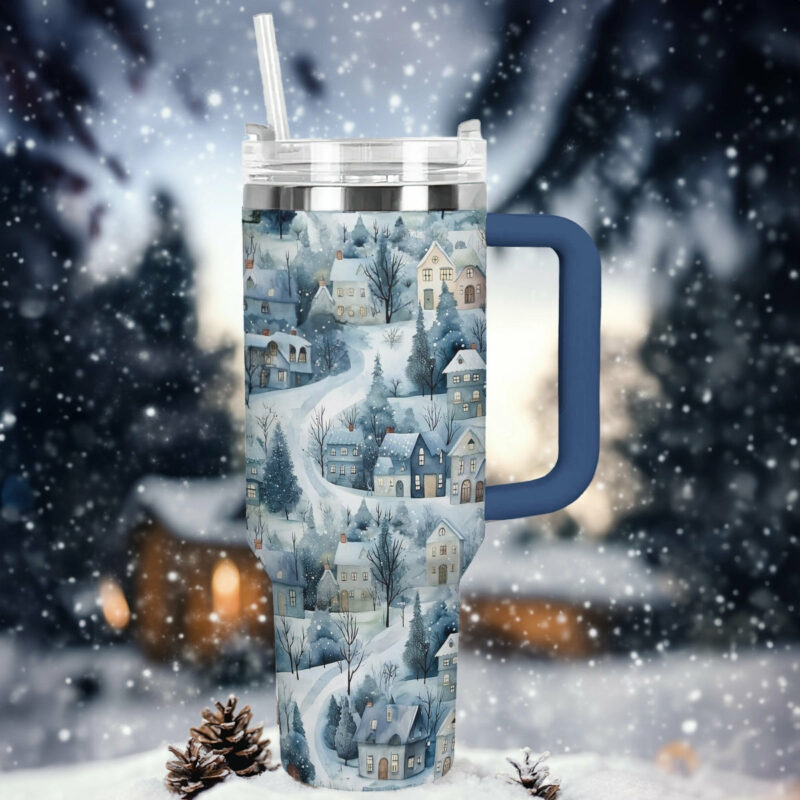 Christmas Joy Custom Stanley Quencher 40oz Stainless Steel Tumbler With Handle - Threewoofs - Image 2