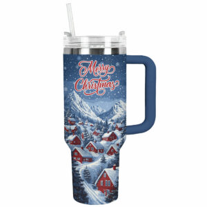 Christmas Land Custom Stanley Quencher 40oz Stainless Steel Tumbler With Handle - Threewoofs