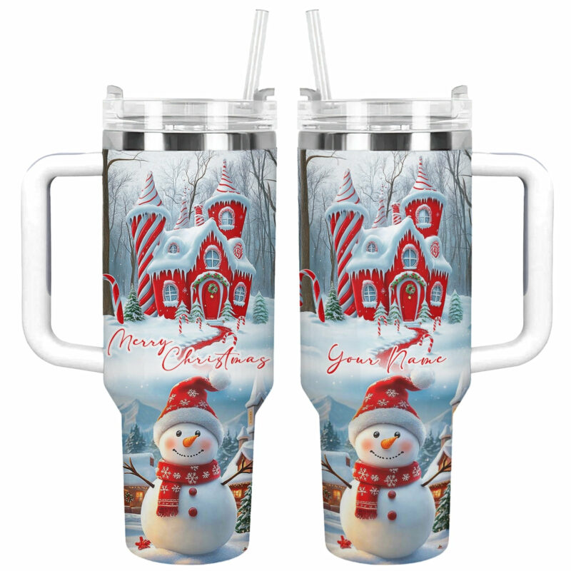 Christmas Snowman‚Äôs Sweet Retreat Custom Stanley Quencher 40oz Stainless Steel Tumbler With Handle - Threewoofs