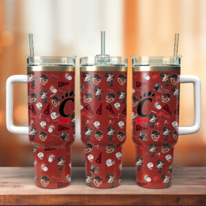Cincinnati Bearcats NCAA Sports Custom Stanley Quencher 40oz Stainless Steel Tumbler With Handle - Threewoofs