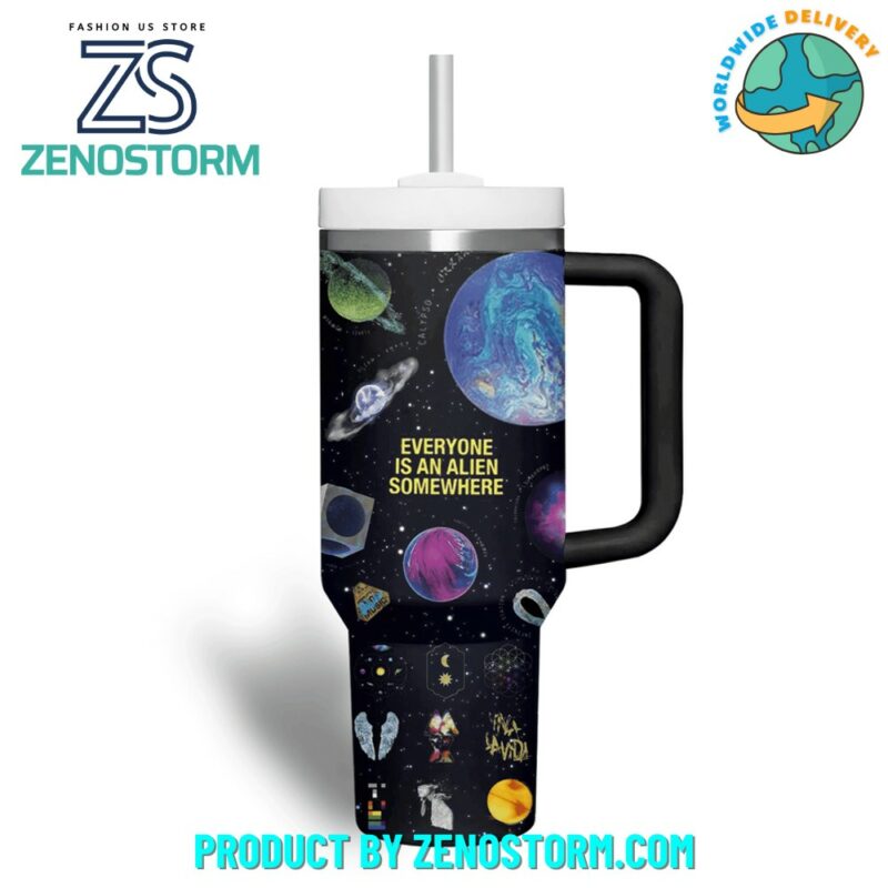 Coldplay Music Custom Stanley Quencher 40oz Stainless Steel Tumbler With Handle - Threewoofs - Image 2