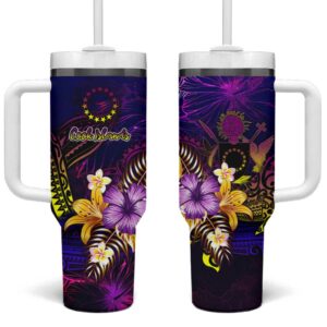 Cook Islands Custom Stanley Quencher 40oz Stainless Steel Tumbler With Handle - Threewoofs