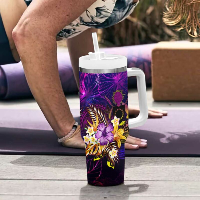 Cook Islands Custom Stanley Quencher 40oz Stainless Steel Tumbler With Handle - Threewoofs - Image 6
