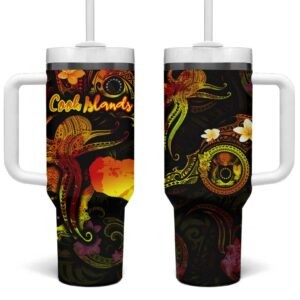 Cook Islands Custom Stanley Quencher 40oz Stainless Steel Tumbler With Handle - Threewoofs