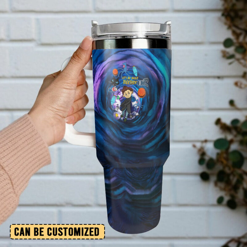 Coraline Cartoon Custom Stanley Quencher 40oz Stainless Steel Tumbler With Handle - Threewoofs - Image 3
