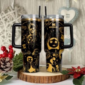 Coraline Cartoon Custom Stanley Quencher 40oz Stainless Steel Tumbler With Handle - Threewoofs