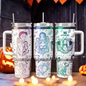 Corpse Bride Movies Custom Stanley Quencher 40oz Stainless Steel Tumbler With Handle - Threewoofs