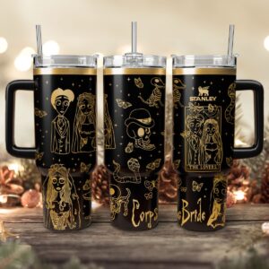 Corpse Bride Movies Custom Stanley Quencher 40oz Stainless Steel Tumbler With Handle - Threewoofs