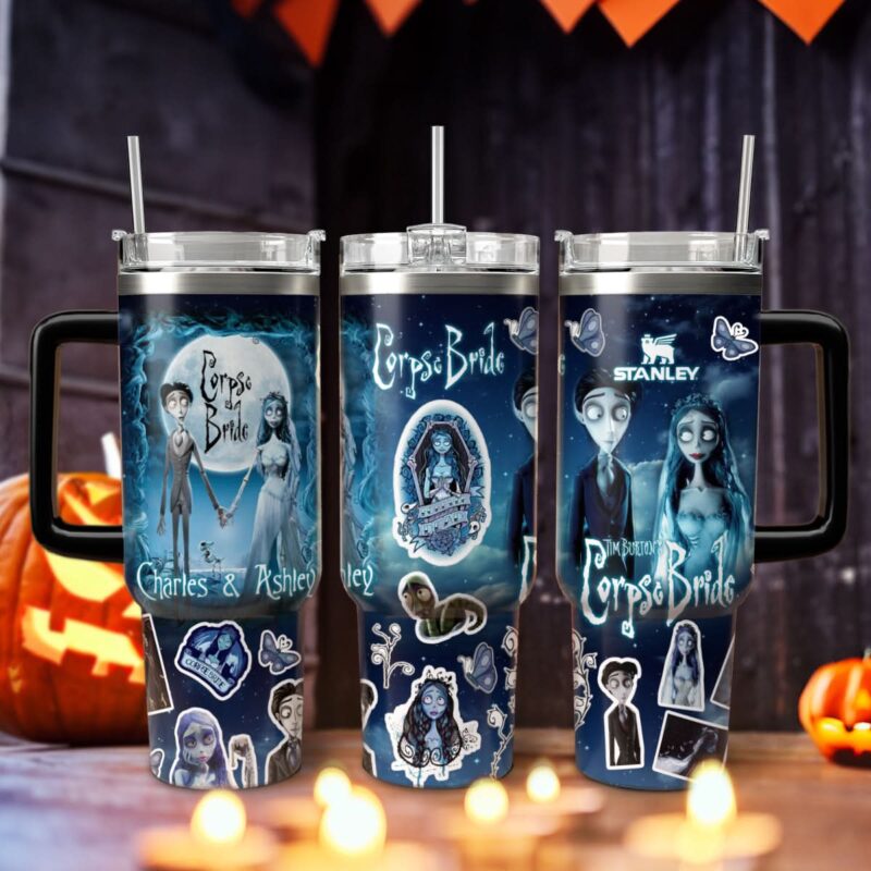 Corpse Bride Movies Custom Stanley Quencher 40oz Stainless Steel Tumbler With Handle - Threewoofs - Image 6