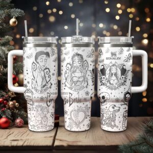 Corpse Bride Movies Custom Stanley Quencher 40oz Stainless Steel Tumbler With Handle - Threewoofs