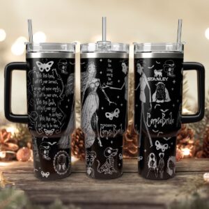 Corpse Bride Movies Custom Stanley Quencher 40oz Stainless Steel Tumbler With Handle - Threewoofs