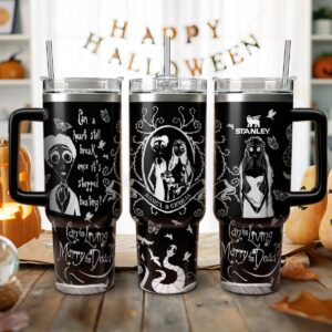 Corpse Bride Movies Custom Stanley Quencher 40oz Stainless Steel Tumbler With Handle - Threewoofs