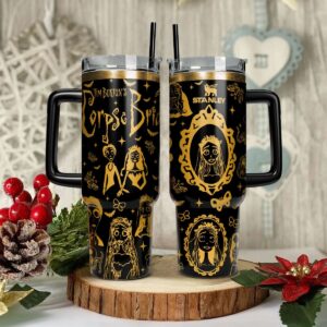 Corpse Bride Movies Custom Stanley Quencher 40oz Stainless Steel Tumbler With Handle - Threewoofs