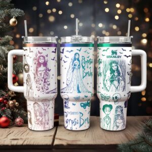 Corpse Bride Movies Custom Stanley Quencher 40oz Stainless Steel Tumbler With Handle - Threewoofs