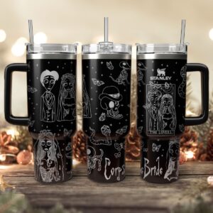 Corpse Bride Movies Custom Stanley Quencher 40oz Stainless Steel Tumbler With Handle - Threewoofs