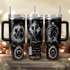 Corpse Bride Movies Custom Stanley Quencher 40oz Stainless Steel Tumbler With Handle - Threewoofs