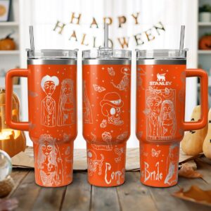 Corpse Bride Movies Custom Stanley Quencher 40oz Stainless Steel Tumbler With Handle - Threewoofs