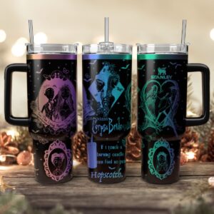 Corpse Bride Movies Custom Stanley Quencher 40oz Stainless Steel Tumbler With Handle - Threewoofs
