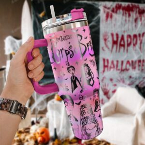 Corpse Bride Movies Custom Stanley Quencher 40oz Stainless Steel Tumbler With Handle - Threewoofs