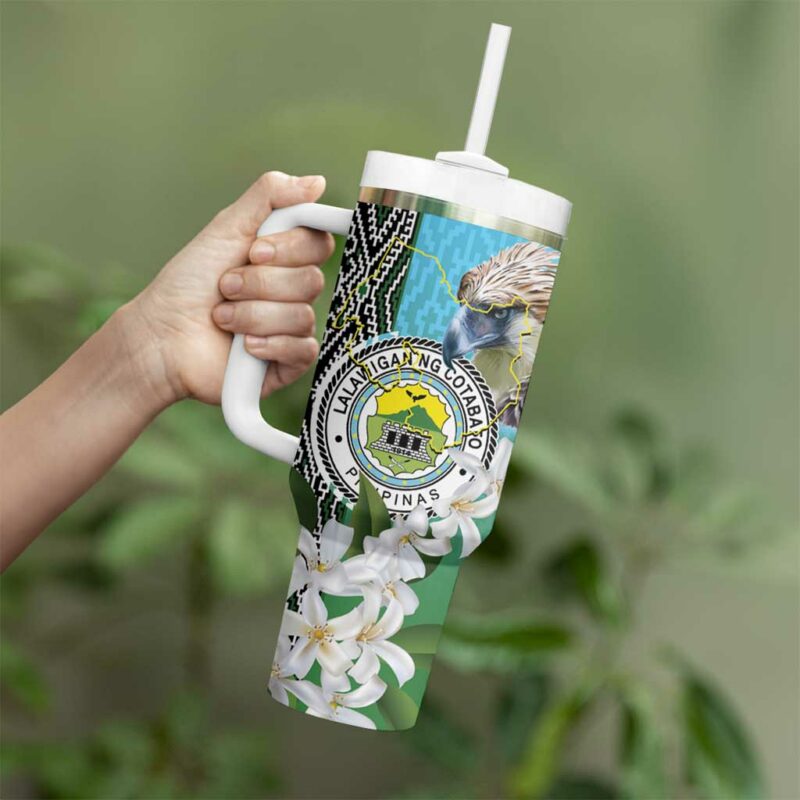 Cotabato Philippines Province Custom Stanley Quencher 40oz Stainless Steel Tumbler With Handle - Threewoofs - Image 3