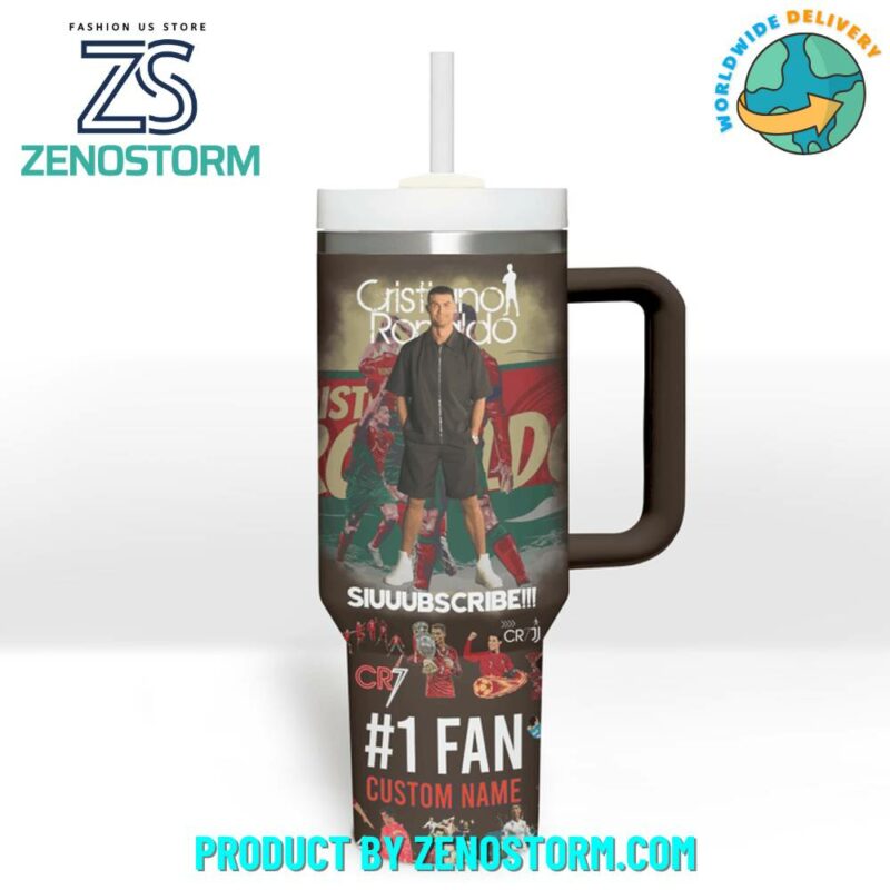 Cristiano Ronaldo CR7 Sports Custom Stanley Quencher 40oz Stainless Steel Tumbler With Handle - Threewoofs - Image 2