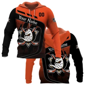 Custom Name &amp; Number NHL Anaheim Ducks Exclusive All Over Prints BLNHL311024A1ADHD - Hoodie