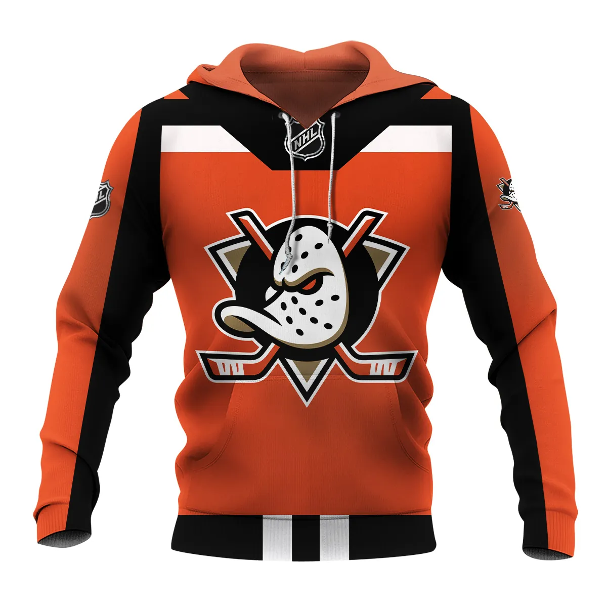 Custom Name & Number NHL Anaheim Ducks Exclusive All Over Prints HONHL3110A01ADHD - Hoodie - Image 2